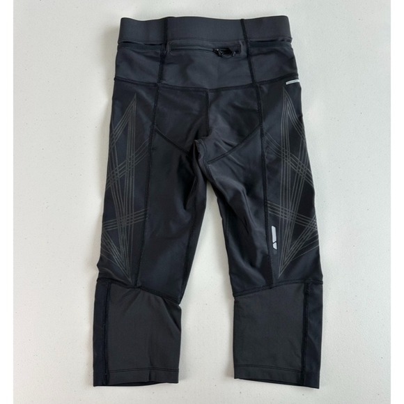 Salomon Intensity 3/4 Tight Womens Medium Black Mesh Performance Trail Run Hike - Picture 2 of 14